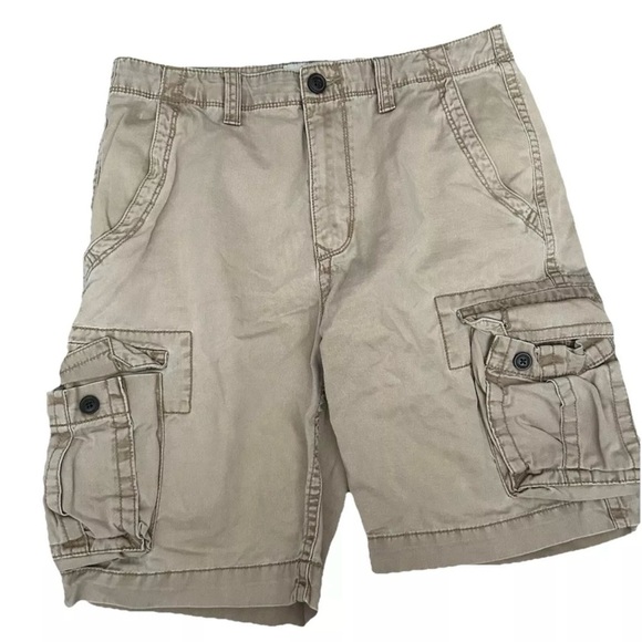 Men's Tan Cargo Shorts - Picture 1 of 3